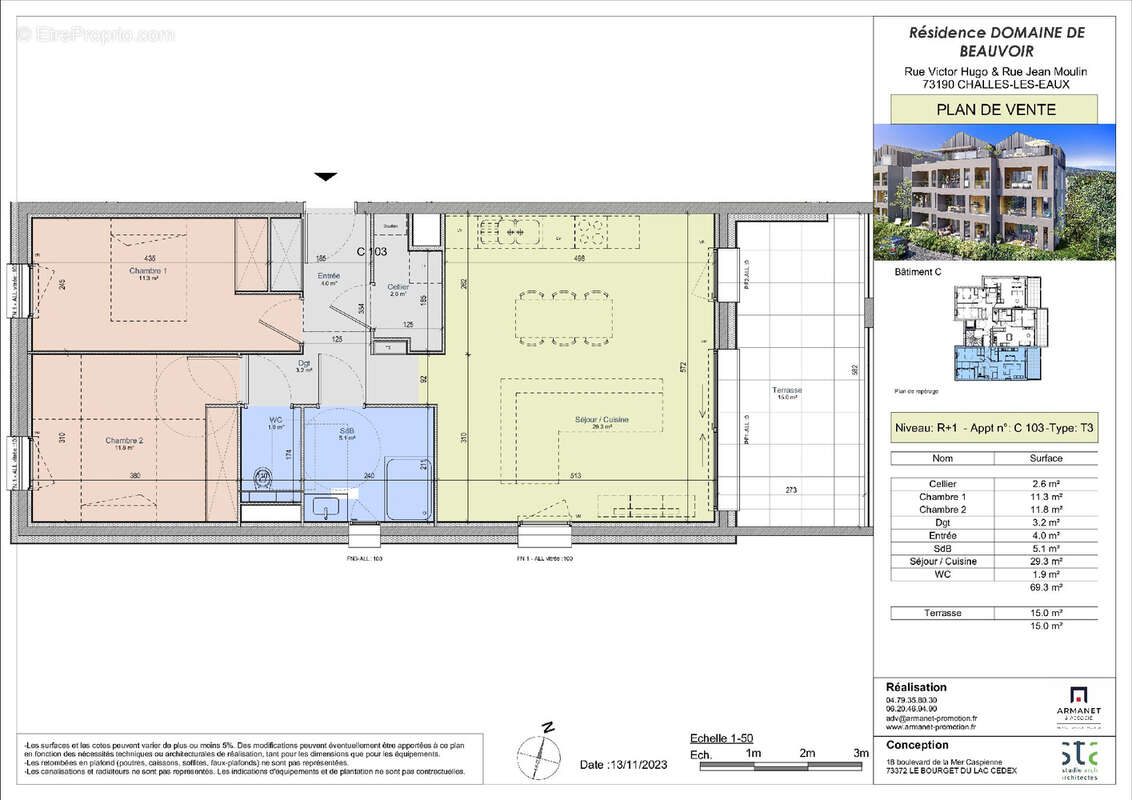 Appartement à CHALLES-LES-EAUX