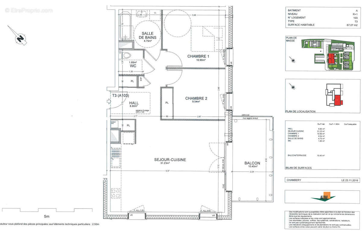 Appartement à BARBERAZ