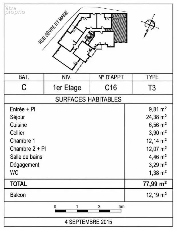 Vertou - Proche bourg - T3 de 79 m² - En parfait état - Grand balcon - 2 places de parking en sous-sol - photo 11