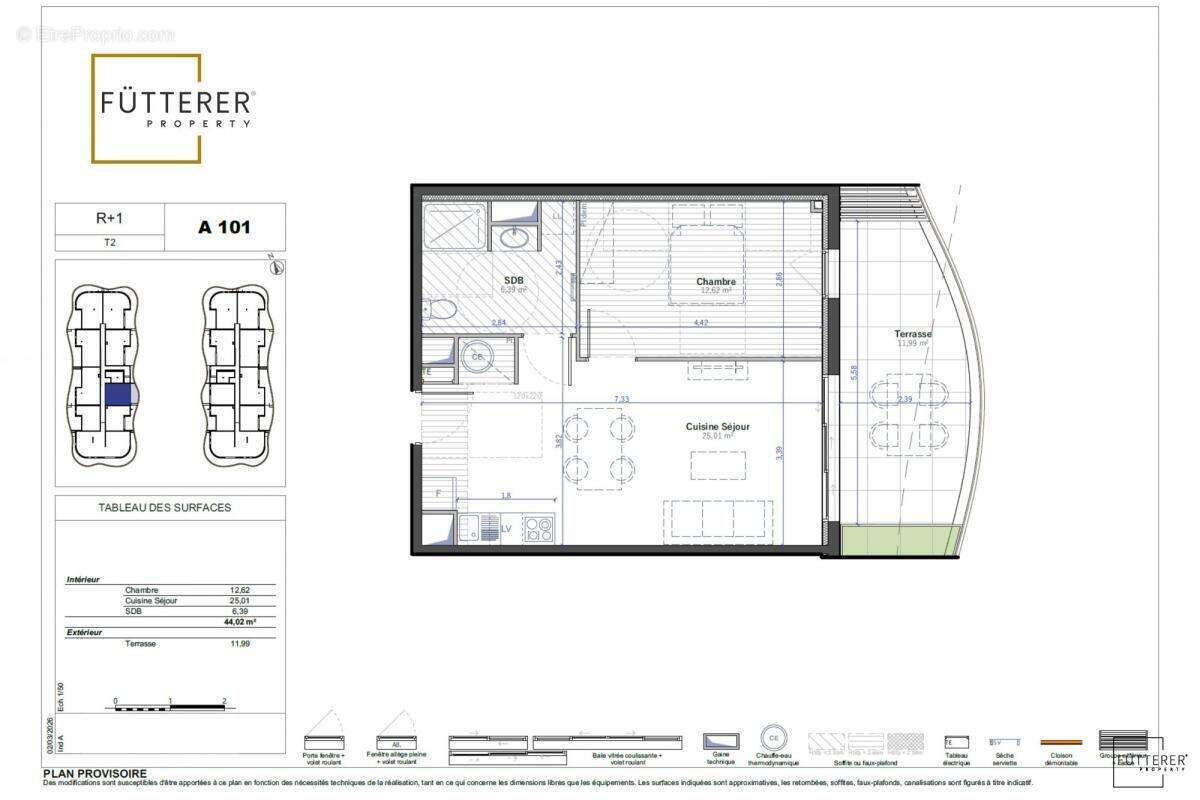 Appartement t2 + terrasse + parking - photo 2