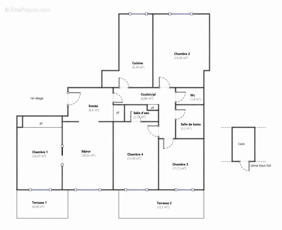 Appartement à PARIS-15E