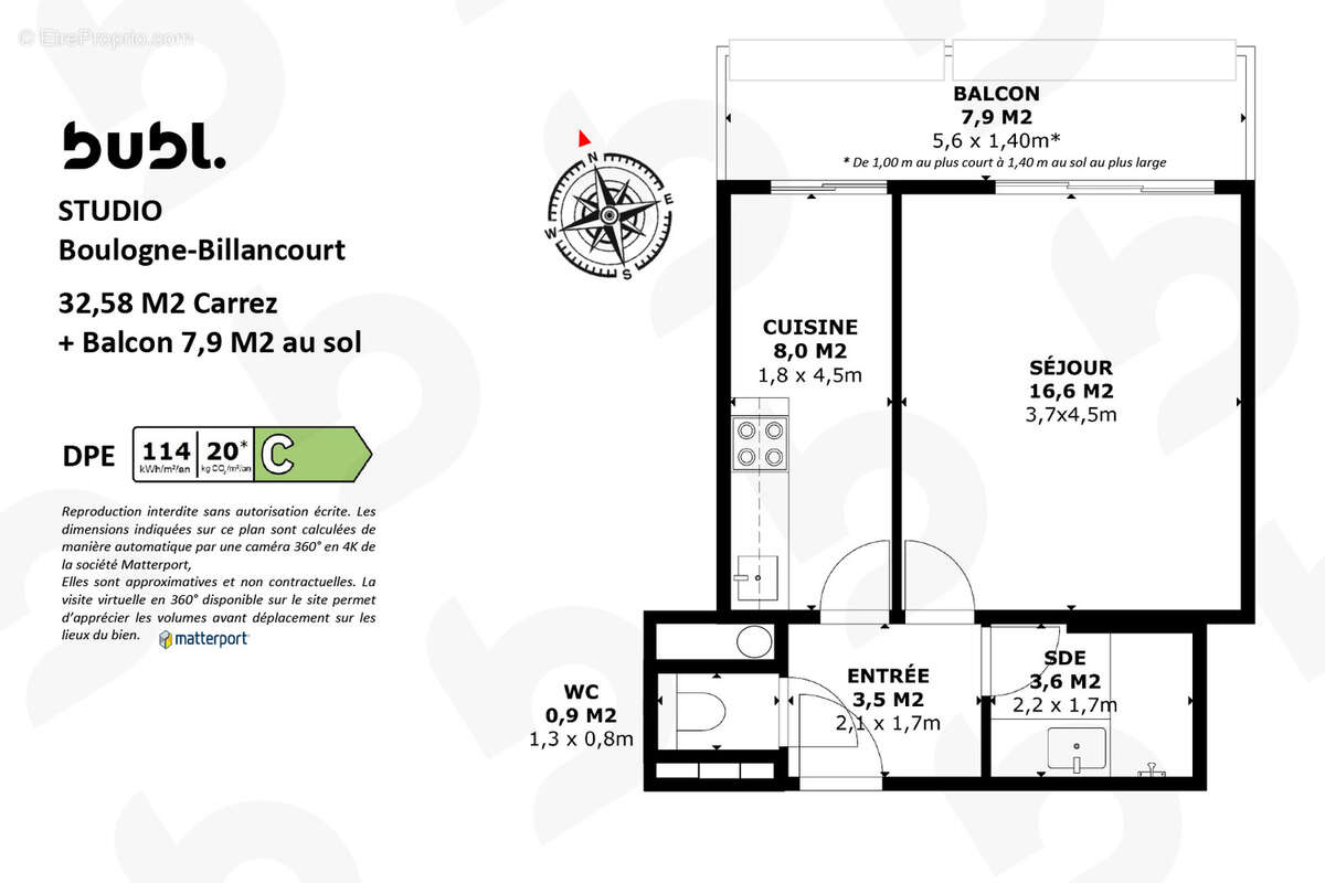 Appartement à BOULOGNE-BILLANCOURT
