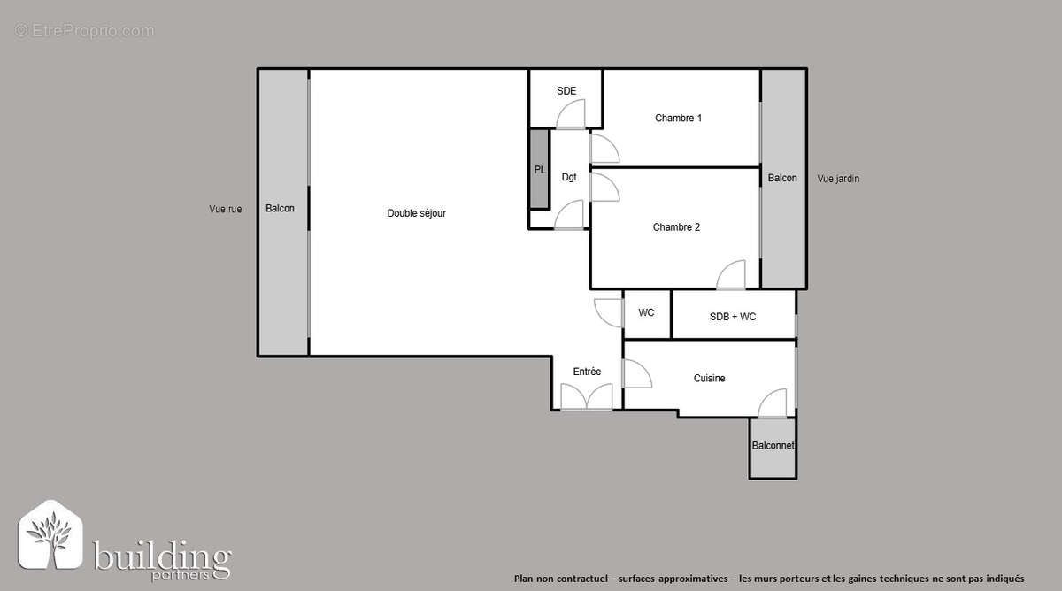 Sablons - 4 pièces - 84,30 m² avec 16 m² de balcons - photo 2