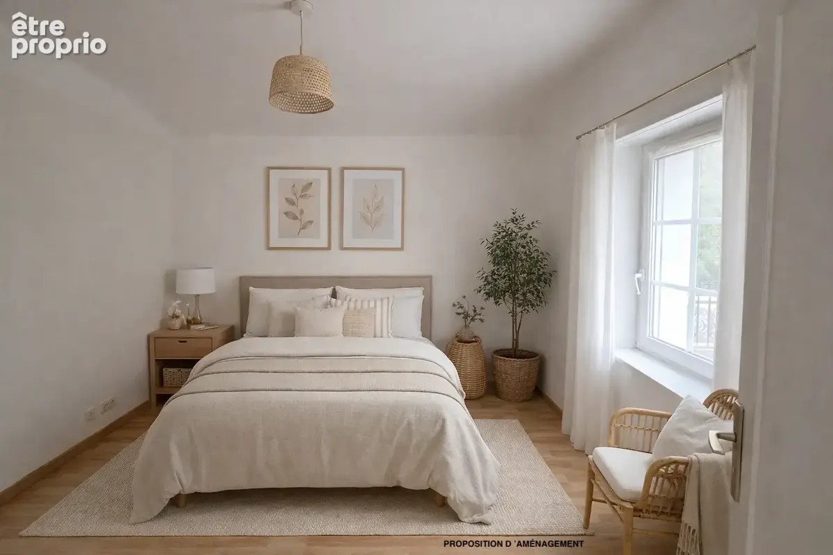 Chambre paisible et lumineuse décorée avec gou?t