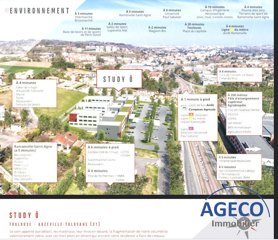 Appartement à AUZEVILLE-TOLOSANE