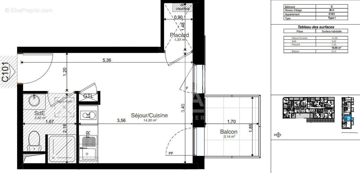 Appartement à LA RICHE