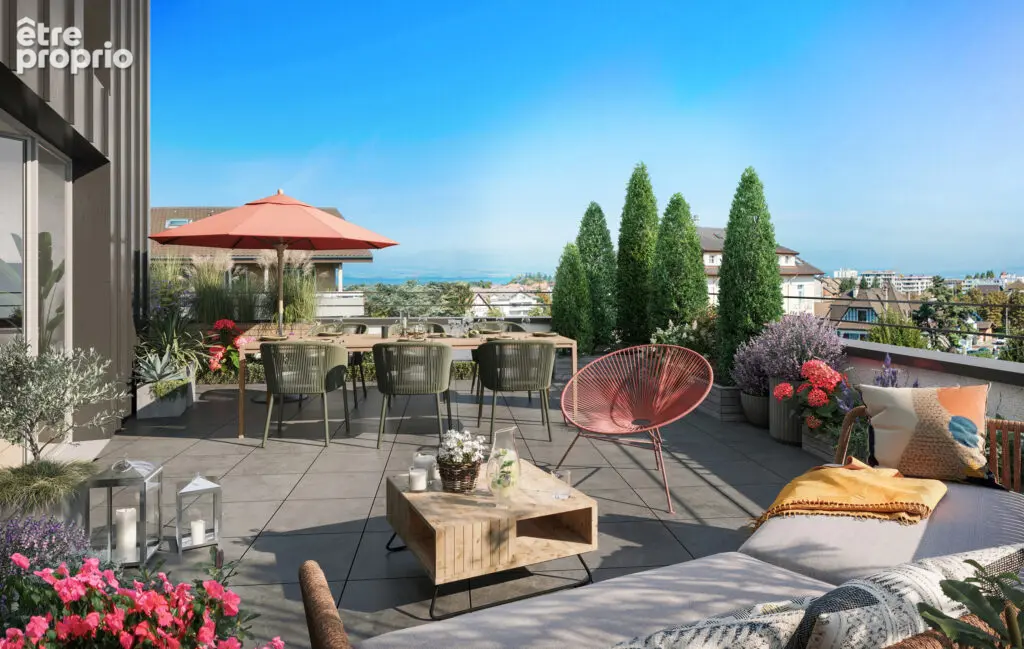 Appartement T4 de 104.72 m² - au 4ème étage avec jardin suspendu et Vue lac - Thonon-les-Bains - photo 9