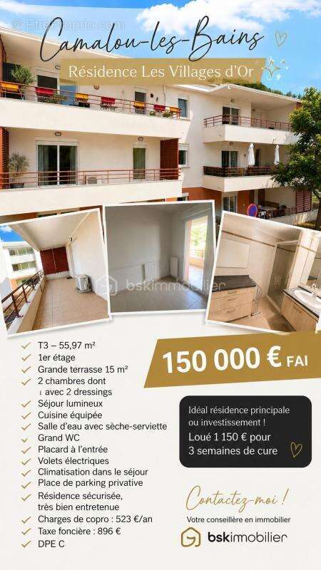  EXCLUSIVITÉ – Superbe T3 avec terrasse de 15 m² ET PLACE DE PARKING dans la résidence la plus prisée de Lamalou-les-Bains ! - photo 23