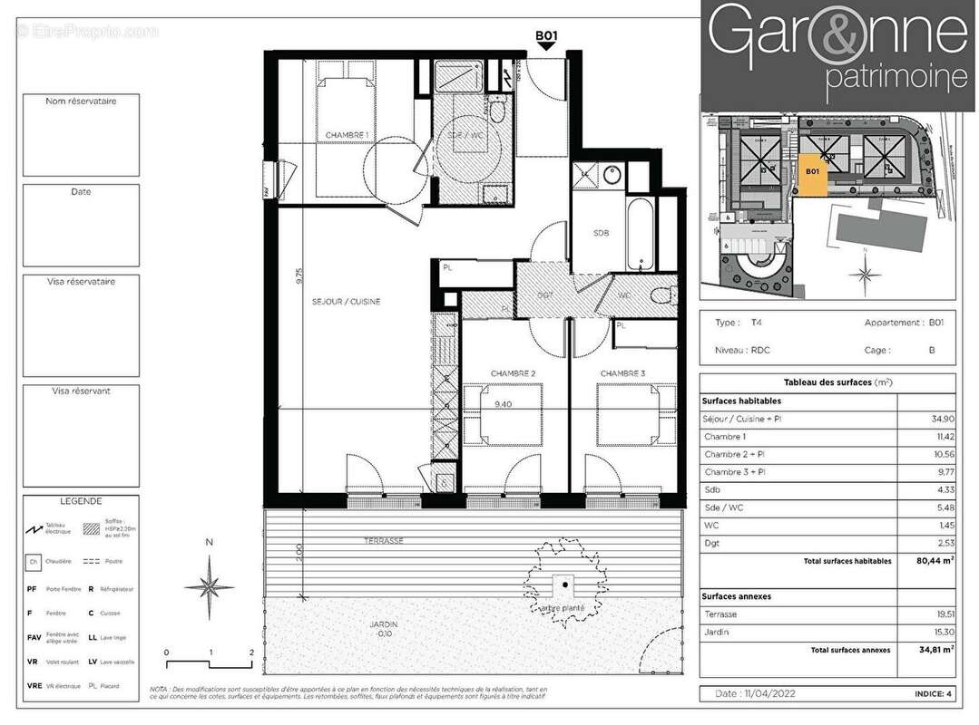 Appartement T4 avec cave et parking cur Blagnac - photo 6
