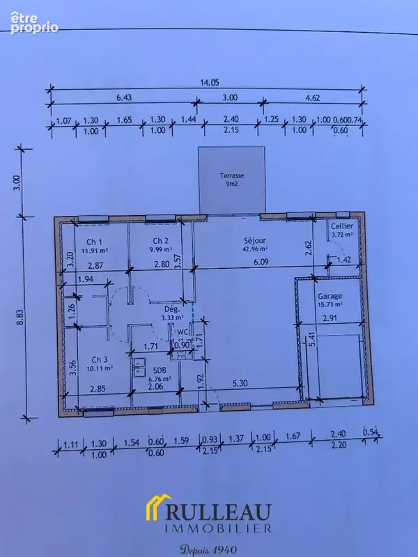 Maison avec garage en construction sur terrain de 973m2 - photo 3