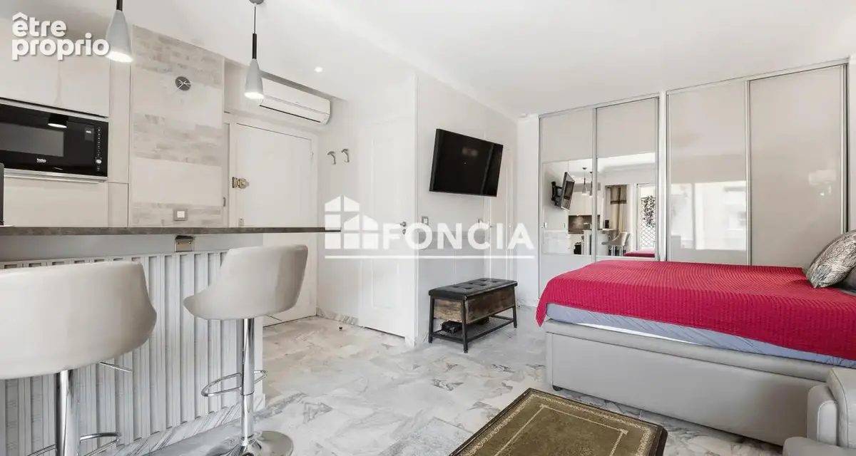 Prox carlton croisette studio 27m2 renové meublé+balcon+cave au calme - photo 7