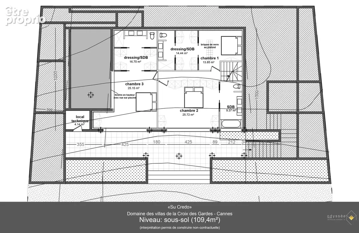 Cannes – croix des gardes – terrain constructible avec projet de villa - photo 7