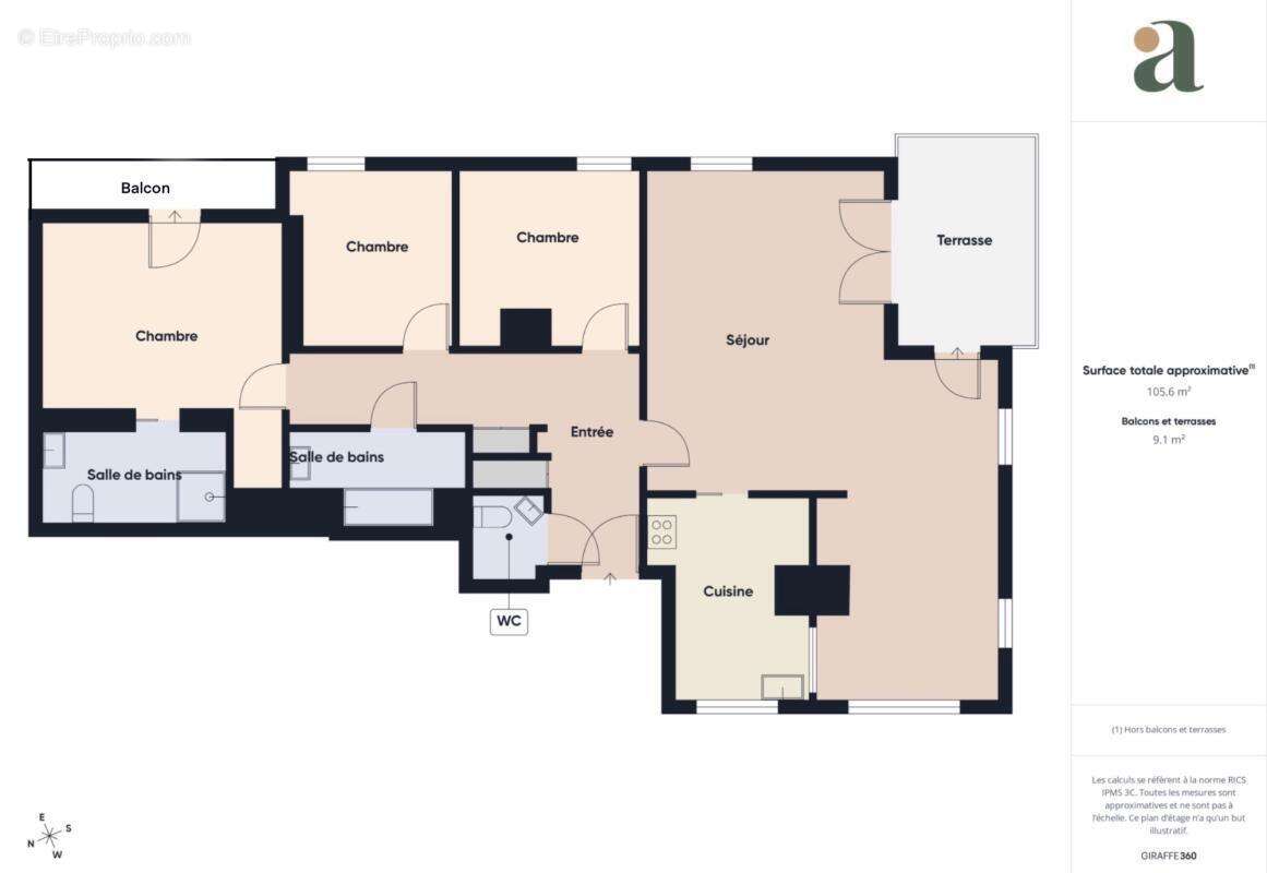 Appartement de caractère de 119 m² avec balcon et terrasse dans un Immeuble d’architecte à la vente à Aubervilliers (93300) - photo 20