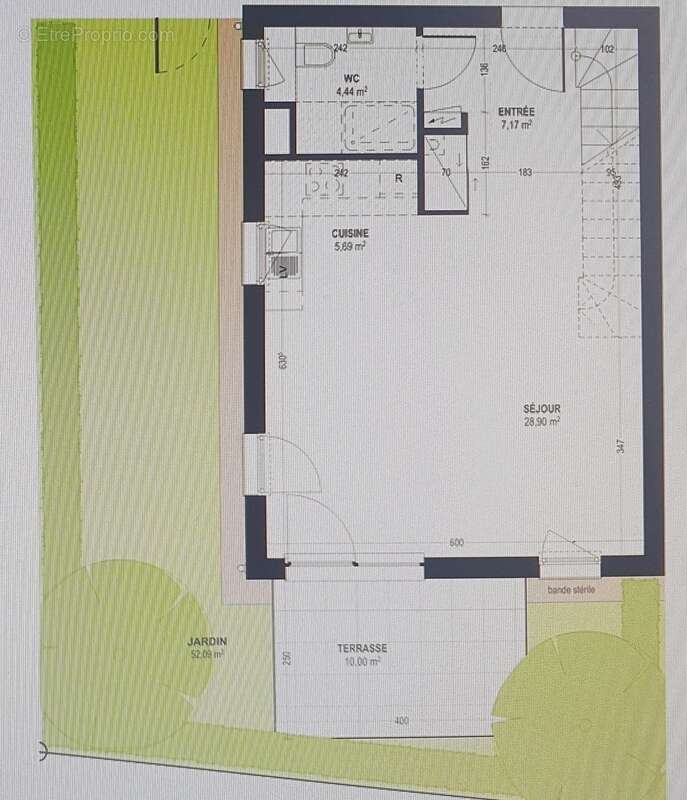 Maison jumelée 91 m² + jardin + terasse+ garage  à vendre 4 pièces HOLTZHEIM (67) - photo 2