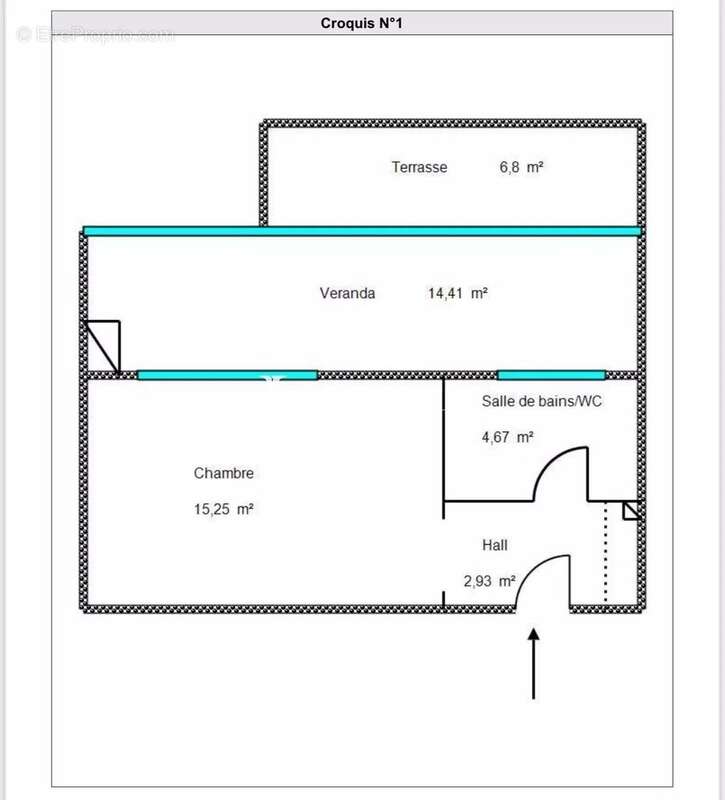 Cannes - Croix-des-Gardes : Appartement rez-de-jardin dans une résidence avec piscine d'une superficie totale de 44,06 m² - photo 10