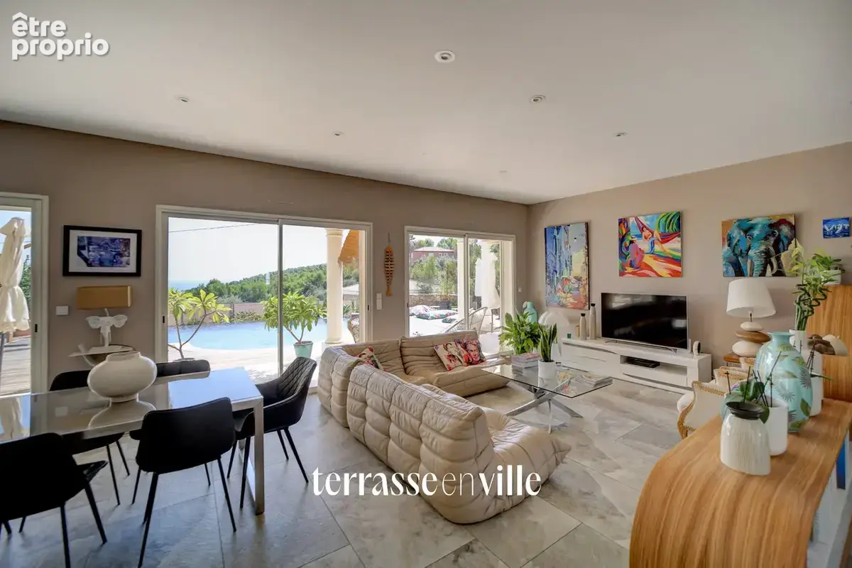 Bandol villa 182 m2 belle vue mer environnement exceptionnel terrain 1200 m2 piscine - photo 8