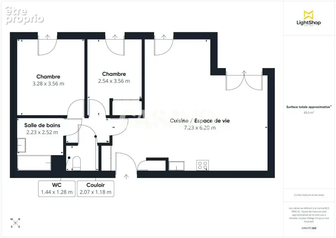 Vente Appartement 3 pièces de 65m² - 69800 Saint-Priest - photo 5
