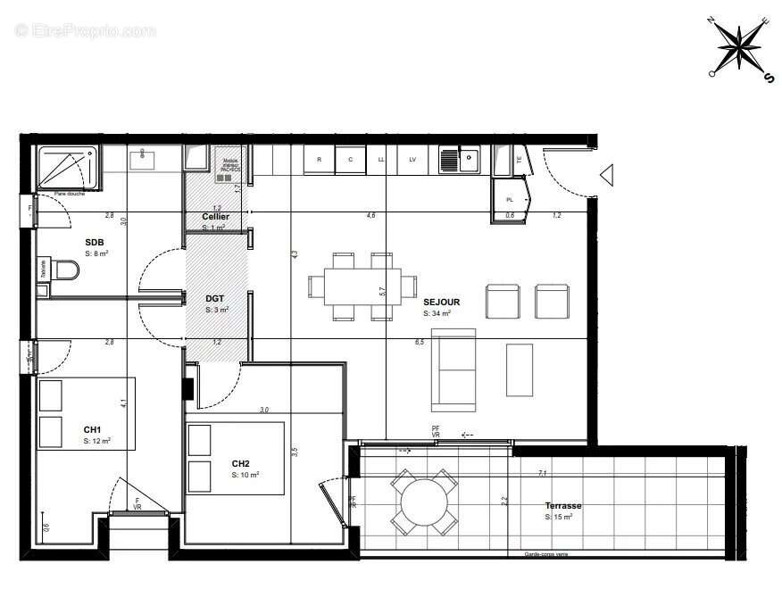 Appartement à AIX-EN-PROVENCE