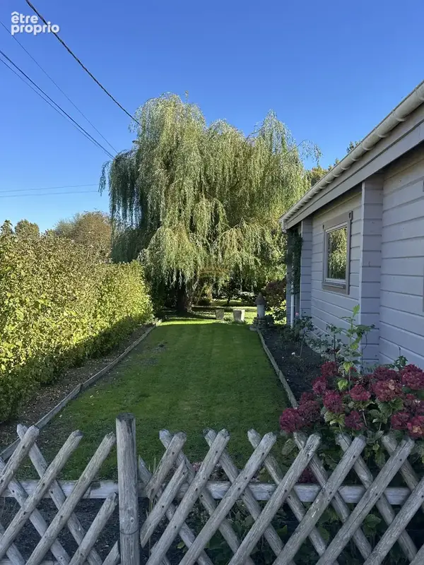 MERLIMONT - A VENDRE - Maison finlandaise en madriers de bois massif, jardin arboré, vue forêt, deux garages - photo 18