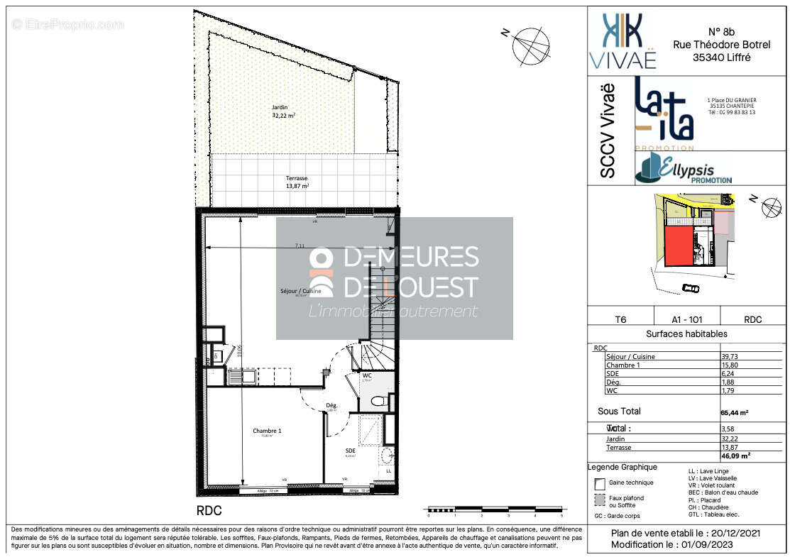 Maison de ville neuve 129 m2 située en plein centre-ville de Liffré - 7 pièces. - photo 11