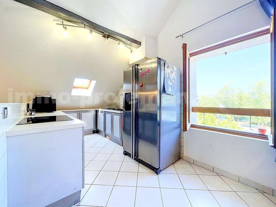 Appartement_T4_Ambilly_belle_superficie_prox_frontière_Suisse_tram_Ceva_direction_Genève_Secteur_calme_Verdoyant_Frontaliers_Cuisine_séjour - Appartement à AMBILLY