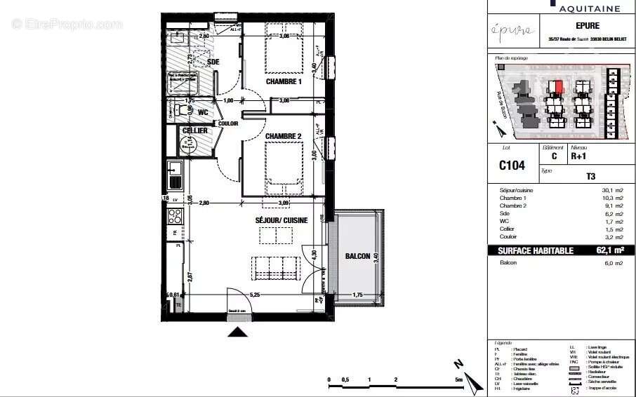 Appartement à BELIN-BELIET