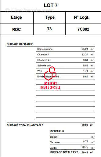 Appartement à JOUY-LE-MOUTIER