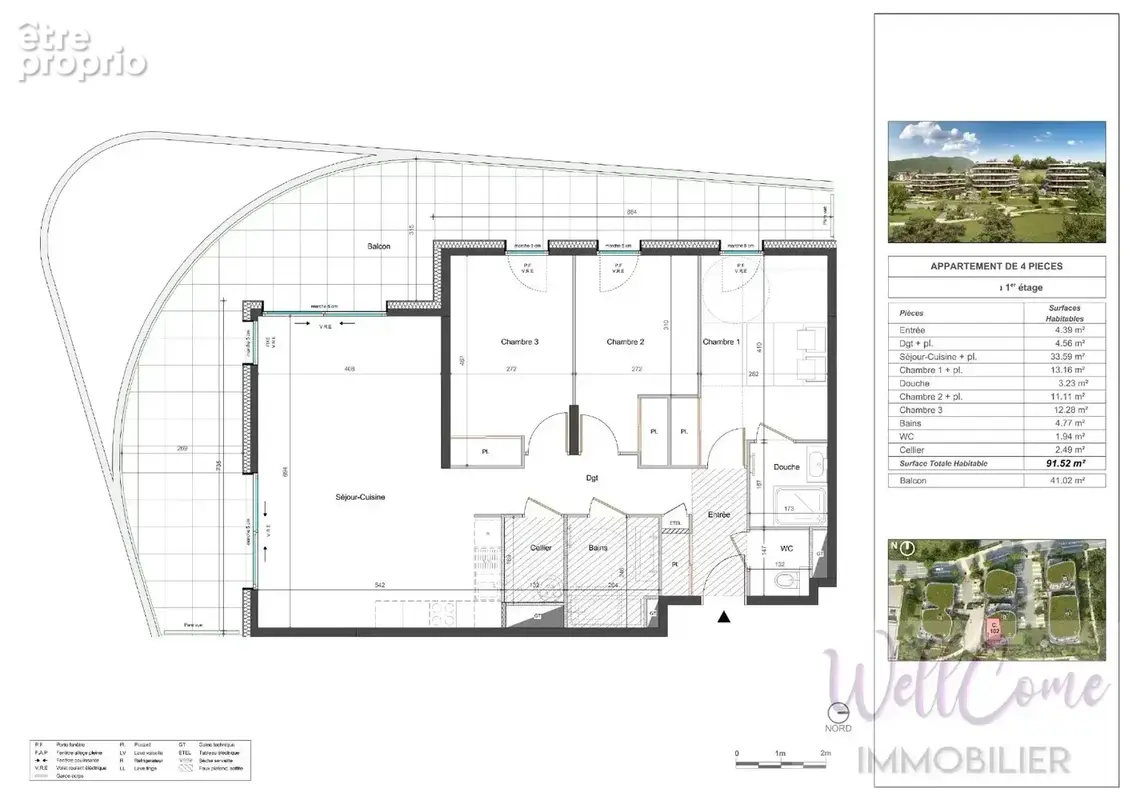 VEFA - Appartement T4 de 91m² S-O avec Box / Parking SS/ Cave à Grésy-sur-Aix - photo 3