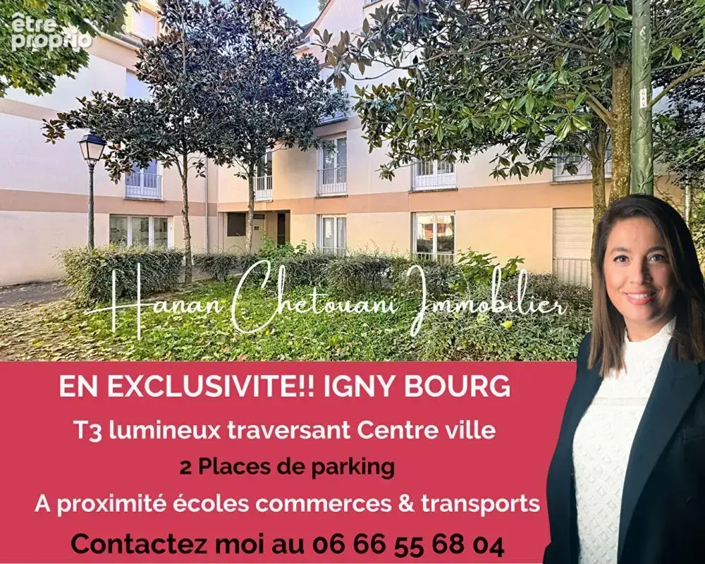 Appartement 3 pièces  Igny centre-ville Lumineux & Traversant  2 Parkings - photo 1