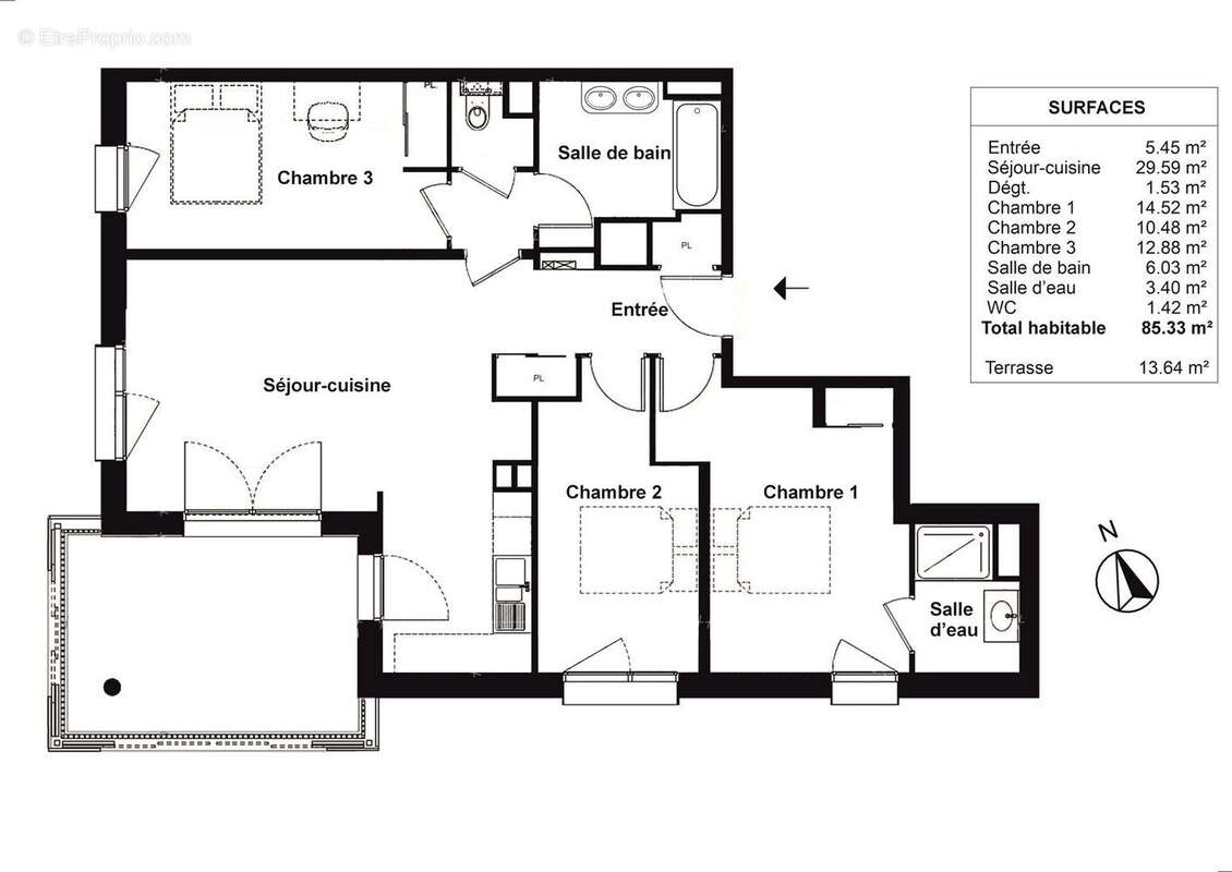 Appartement à GRADIGNAN