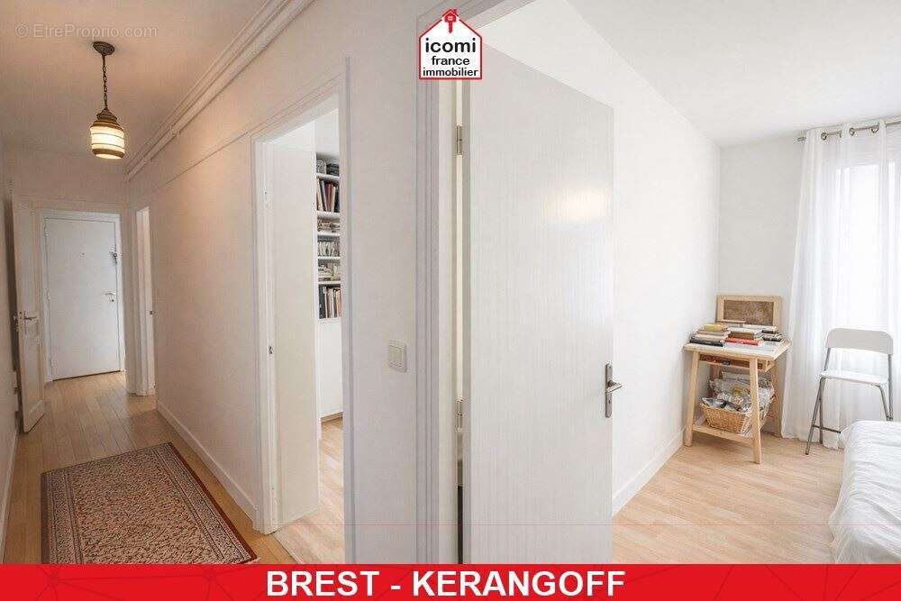 Finistere - brest (29200) - a vendre - appartement 85 m² - trois chambres - piece e vie 30m² - dalle beton - balcon - loggia - photo 8