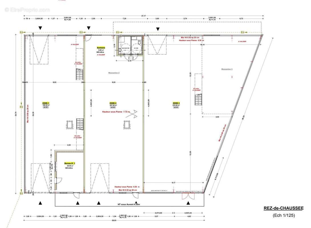 Rdc le? plans ont évolué et des ajustements ont été réalisés - Commerce à MACON