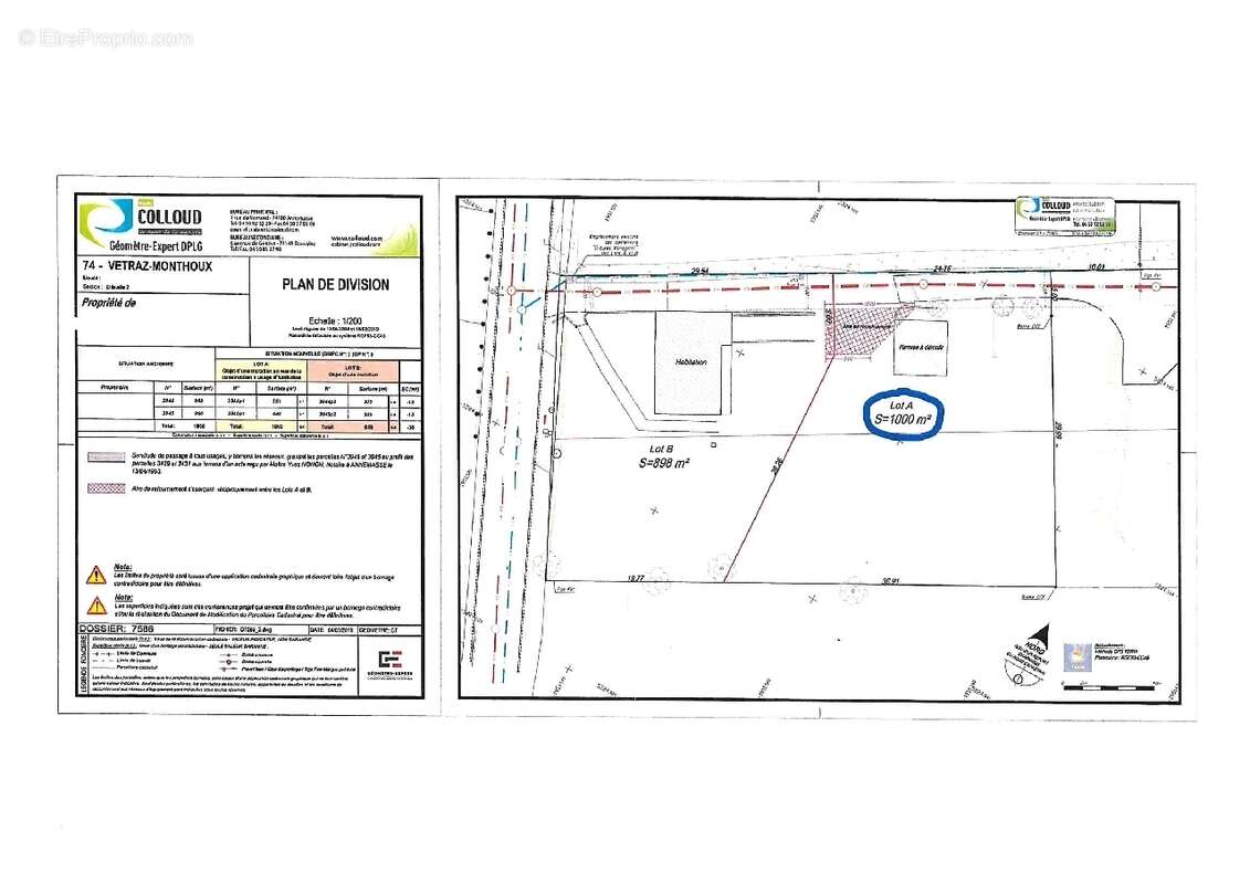 Terrain à VETRAZ-MONTHOUX