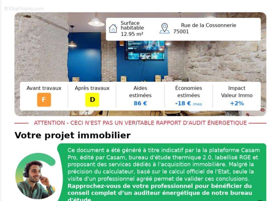 Appartement à PARIS-1E