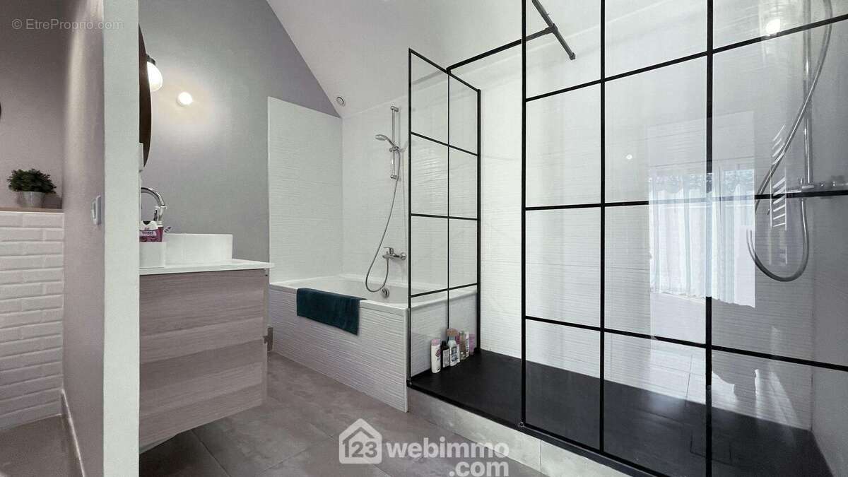 ?salle de bain avec baignoire et douche, chaufferie buanderie et 2 wc? - Appartement à SAINT-MAUR-DES-FOSSES