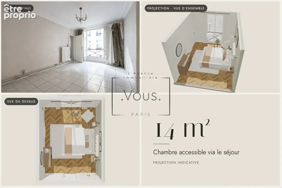 3/4  pièces avec potentiel de transformation, orienté Sud (Paris Xe) - photo 6