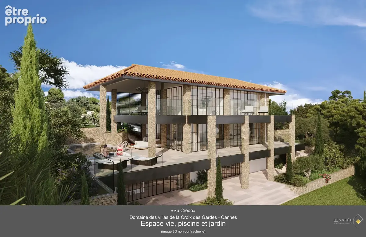 Cannes – croix des gardes – terrain constructible avec projet de villa - photo 2