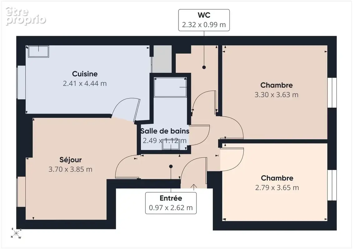 Appartement - 3 pieces - rue jeanne - menton - photo 8