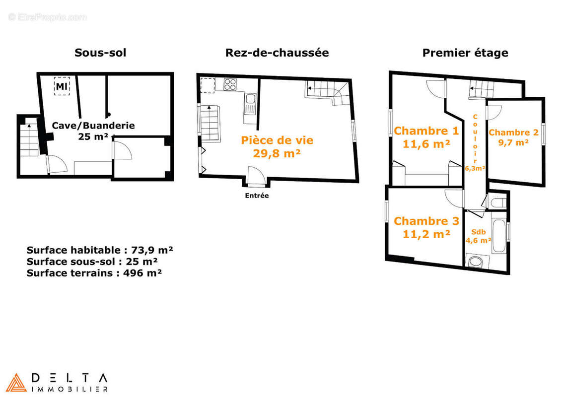 Maison 73.9 m² sur 496 m² de parcelles - photo 16