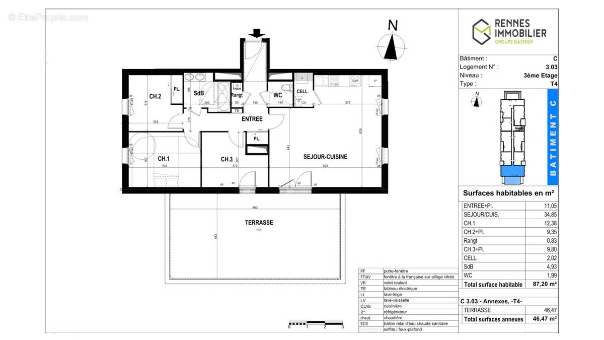 Appartement à CHATEAUGIRON