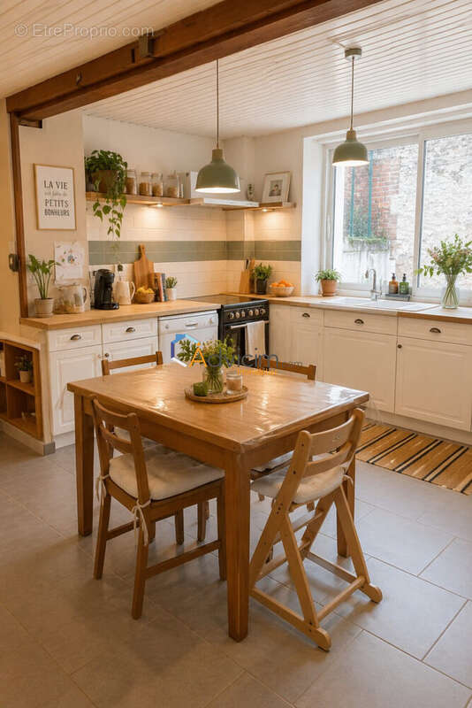 Cuisine redécorée avec IA - Maison à SEIGNELAY