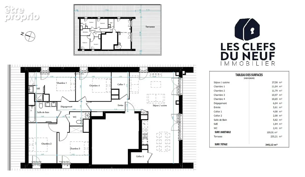 Appartement Toulouse 4 pièces de 85m² + 95m² de Terrasse + 2 Parkings sous-sol ! PECH DAVID - photo 7