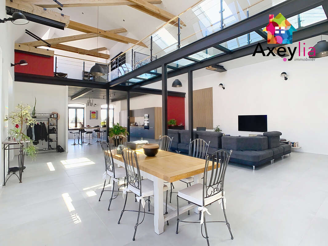 A vendre- roanne bord de loire - maison de ville type loft avec terrain et piscine - photo 11