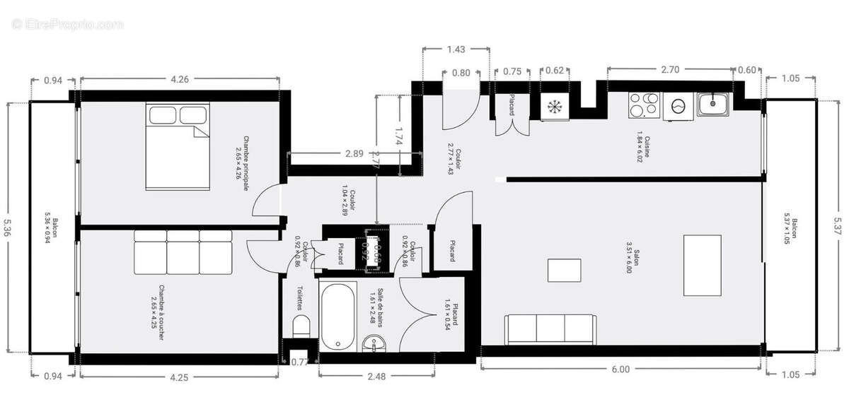 Appartement à PARIS-18E