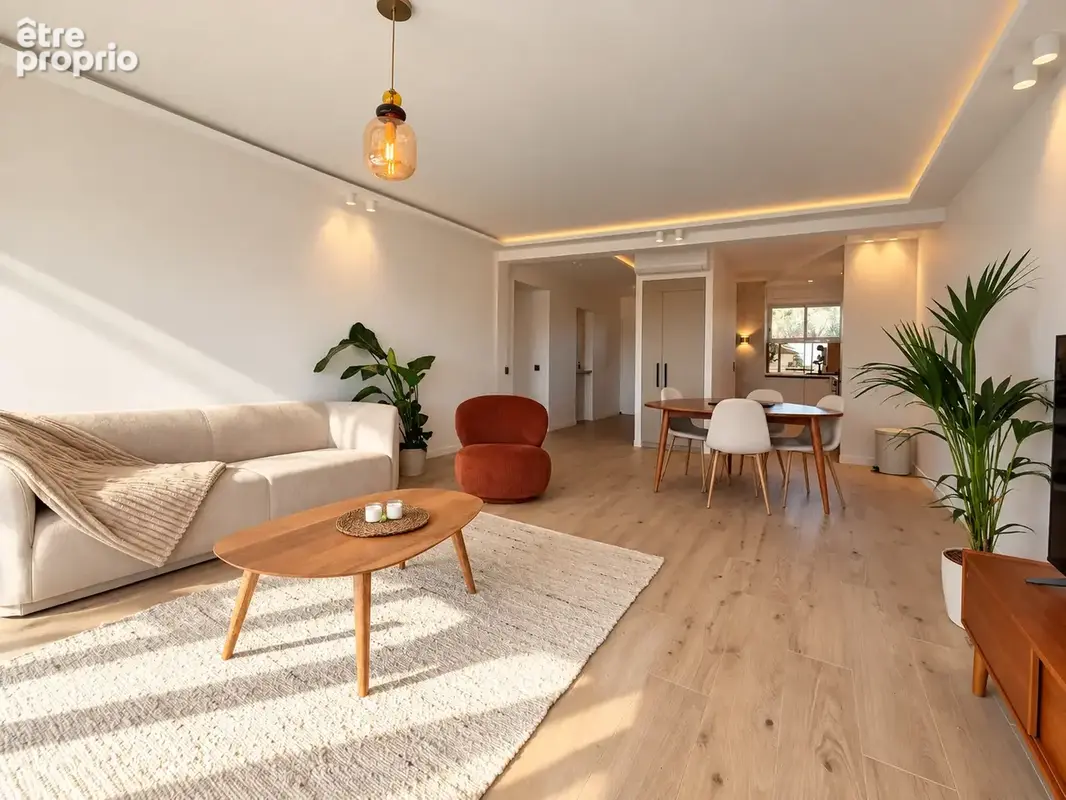 Cannes bas montfleury rare ! t3 85m2 refait à neuf vue mer terrasse 15m2 sud double garage cave - photo 4