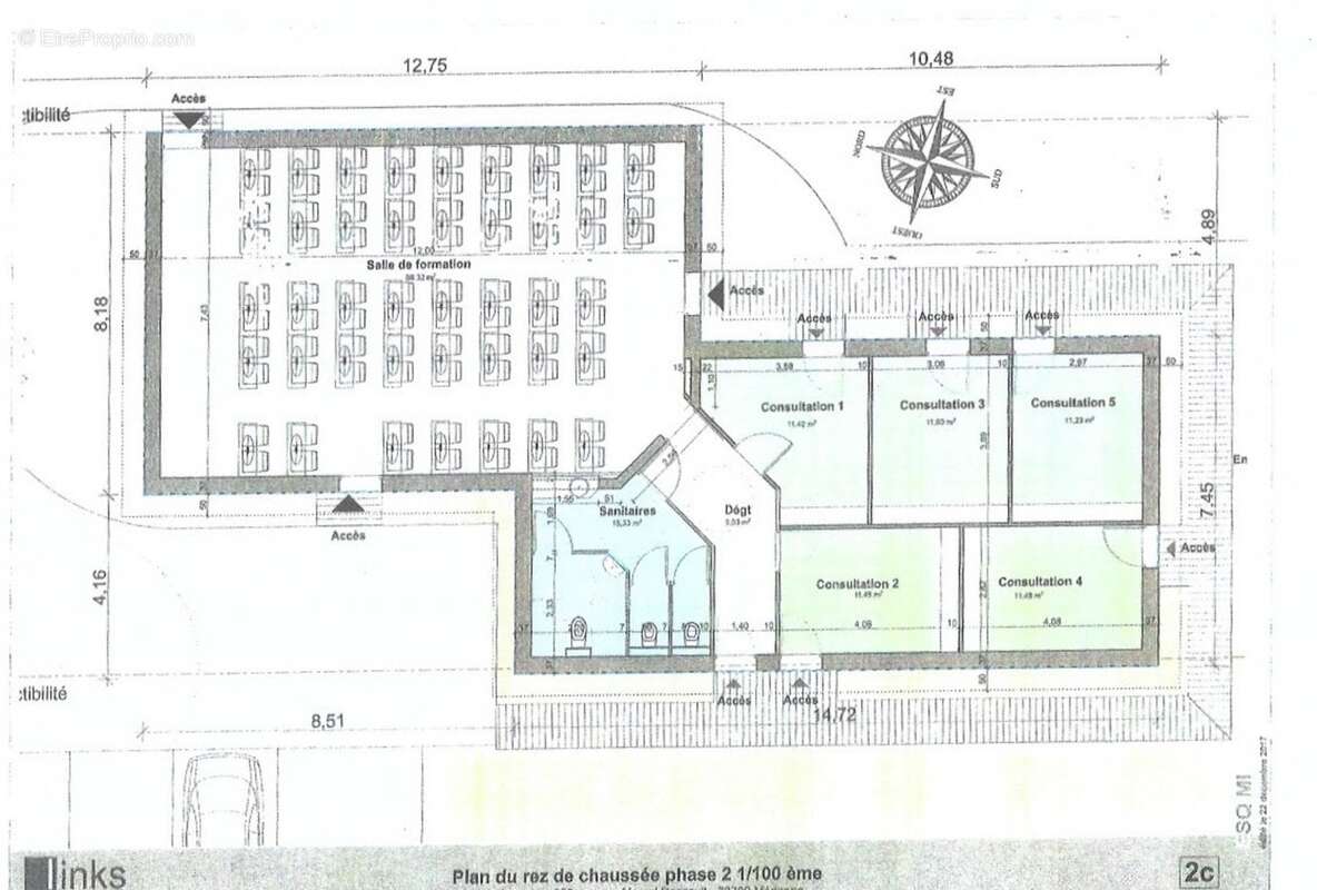 Bâtiment récent avec grande salle de réunion et bureaux - photo 3
