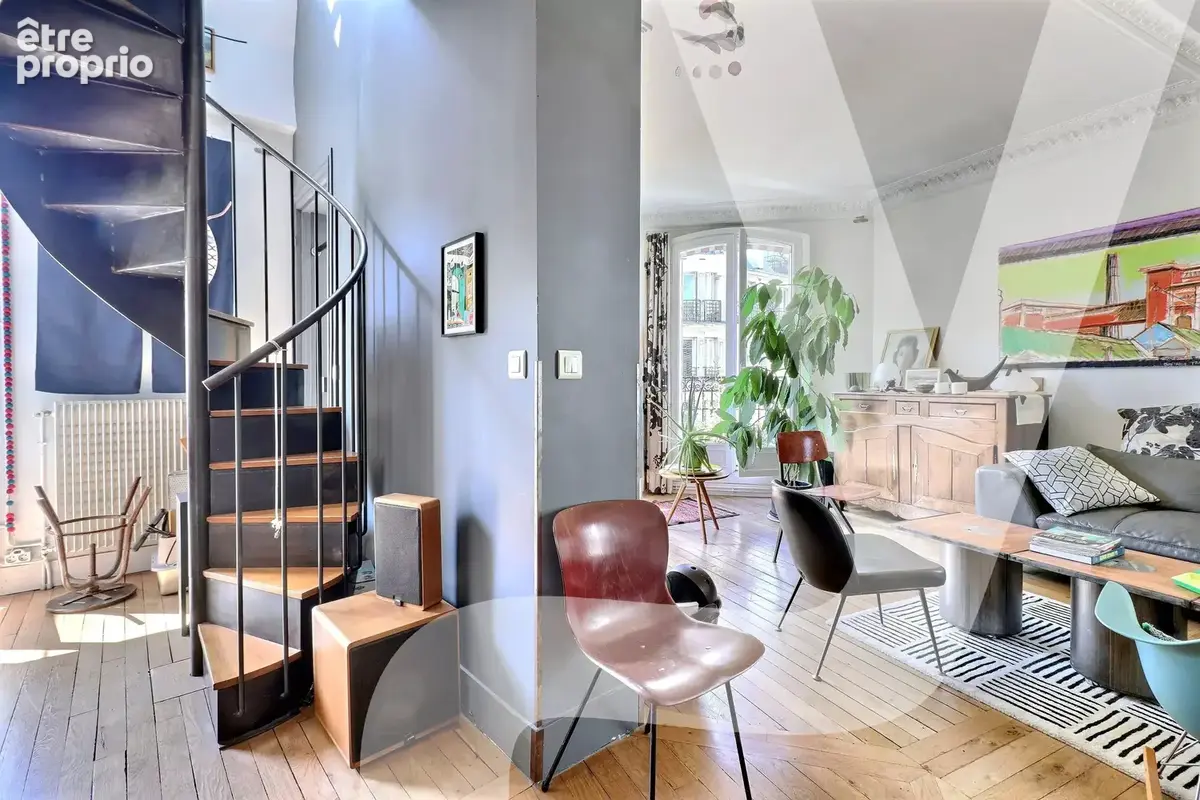 Paris 20e – Village Saint-Fargeau  Duplex 95 m² (102 m² au sol) en dernier étage, 3 chambres dont suite parentale - photo 3