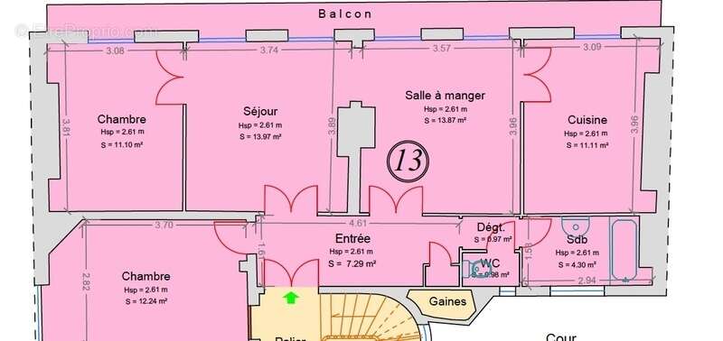 Appartement à PARIS-17E