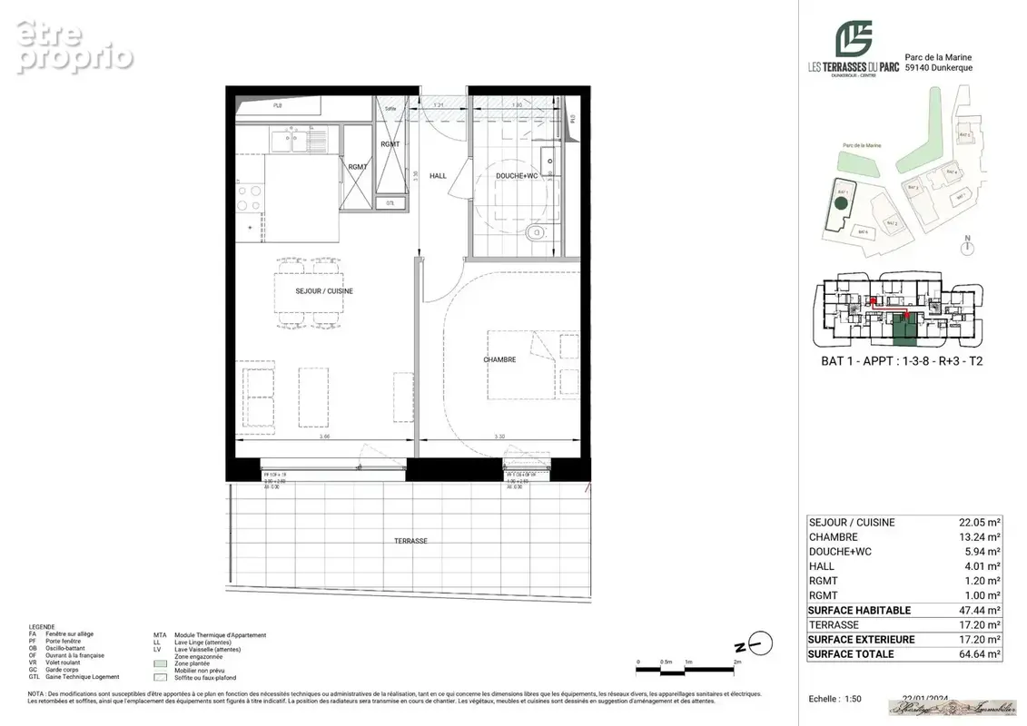 Appartement 47 m² à Dunkerque  - photo 2