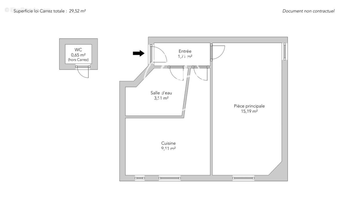 Paris 9e -  notre-dame-de-lorette / rue des martyrs - studio - 29,52m² carrez - photo 14